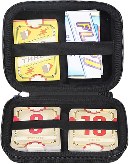 Universal Slim Hard Card Games Cases, Travel Storage Box Holds 200+ Game Cards Compatible with Flip 7/ PM TCG - Fits 2.5×3.5 & 2.25×3.5 Inch Cards (Black)
