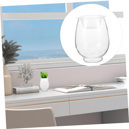 Happyyami Flower Glass Terrarium Simple Design Hydroponic Vase for Plants Desktop Planter for Decoration and Elegant Flower Holder