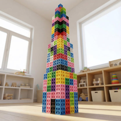 COOTEYU Toy Construction blocksCounting Learning Color Classification Toy, Math Education for Preschool Children, Montessori Toys Suitable for 1-3 Year Old Boys and Girls