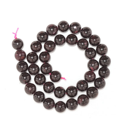 60pcs 6mm Natural Stone Beads Red Garnet Beads Energy Crystal Healing Power Gemstone for Jewelry Making, DIY Bracelet Necklace