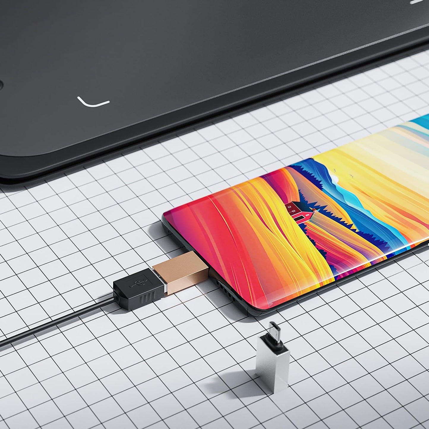 UGEE Drawing Tablet Graphics, M708 V2 Upgrade PC&Computer&Android Device,10x6 Inch Ultra Thin Large Graphic for PC, Pad with 8 Hot Keys Upgrade 16384 Level Battery-Free Stylus for Unleash Creativity
