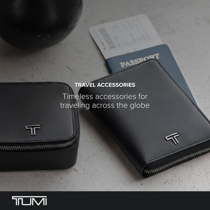 TUMI - Travel Accessories Cigar Case - Keep up to 3 Cigars Fresh - Spanish Cedarwood Interior - Black