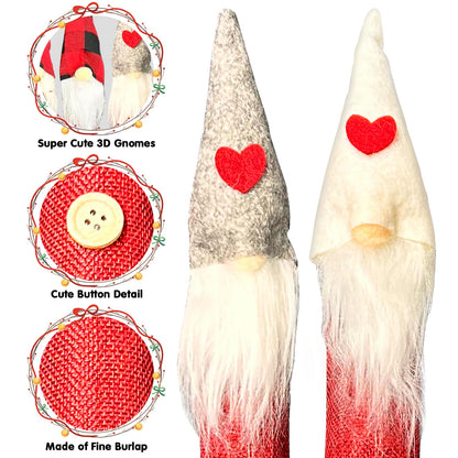 Christmas Refrigerator Handle Covers Adorable Swedish Tome Gnome Kitchen Appliance Handle Covers Microwave Oven Dishwasher Decors Fridge Door Handle Covers Xmas Home Decorations Party Favor Supplies