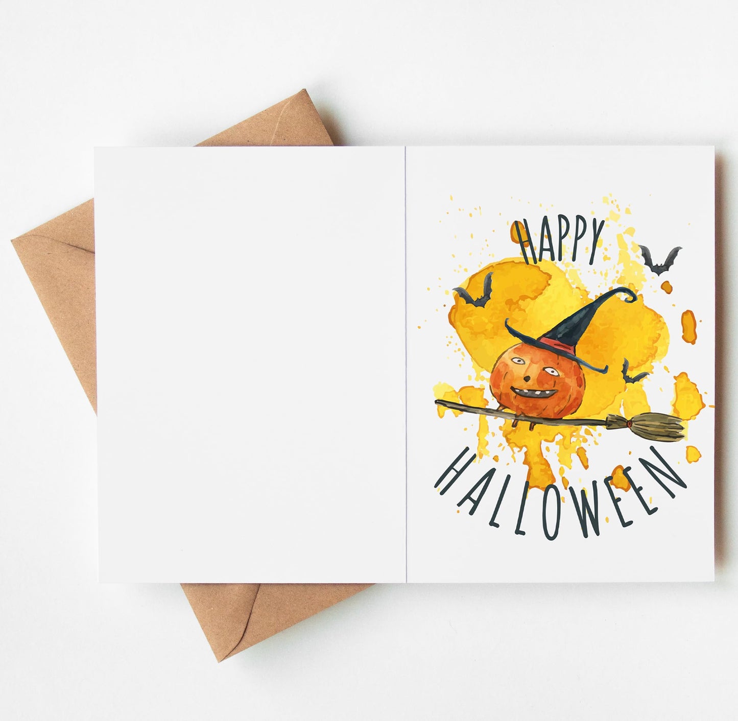 TRIDECOR Halloween Cards with Envelopes, 6 Folded 5x7 Greeting Cards