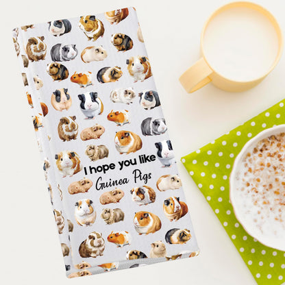 G2TUP Guinea Pig Kitchen Towels Guinea Pig Owner Gifts Guinea Mom Gifts i Hope You Like Guinea Pigs Hand Towels Cavia Porcellus Gifts (GuineaPig kt)