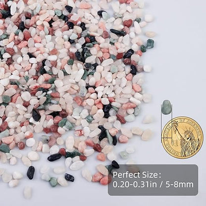 5lb Pea Silica Gravel Decorative Rocks, Polished Pebbles Ideal for Fish Tank, Vases, Succulents, Home Decor and Garden Landscaping, Countryside