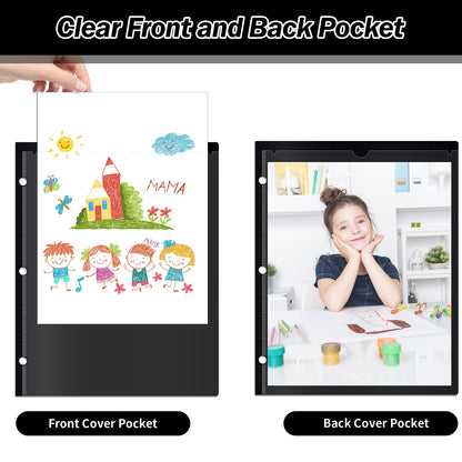 30 Pcs 3 Hole Punch Parent Teacher Communication Folders with Clear Front Pockets for 3 Ring Binders, 2 Pockets Homework Take Home Plastic Folders Classroom Folder for Kid Student ﻿ (30, Multicolor)