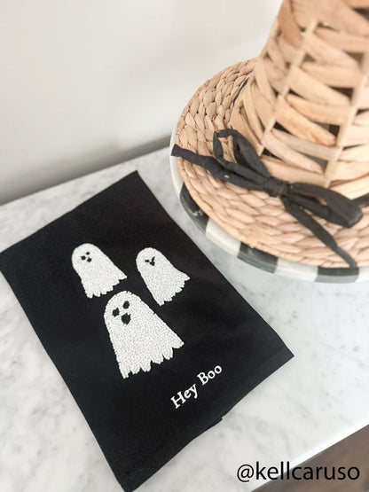 Mud Pie Halloween Bead Towel, Ghost, 26" x 14"