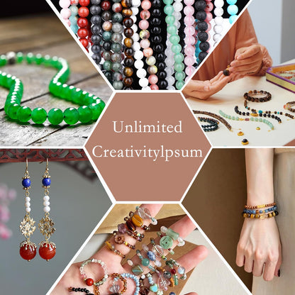 CMBYN Natural Stone Beads Round Genuine Real Stone Beading Strand Loose Gemstones DIY Smooth Bead for Bracelet Necklace Earrings Jewelry Making (Howlite, 4mm 90 Pieces)