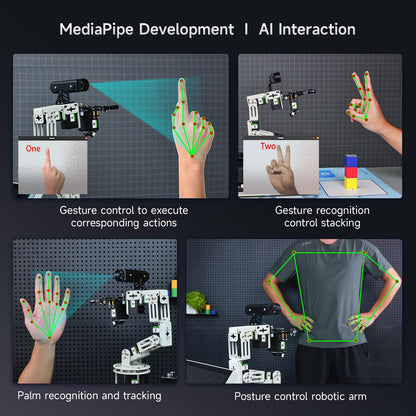 Yahboom 3D Adaptive Robotic Arm Kit Developer for Mechanical Engineers,Supports Large AI Model with Orin Nano Super 4GB