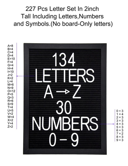 G GAMIT Felt Letter Board Letters Set - 227pcs 2 inch Tall Letters