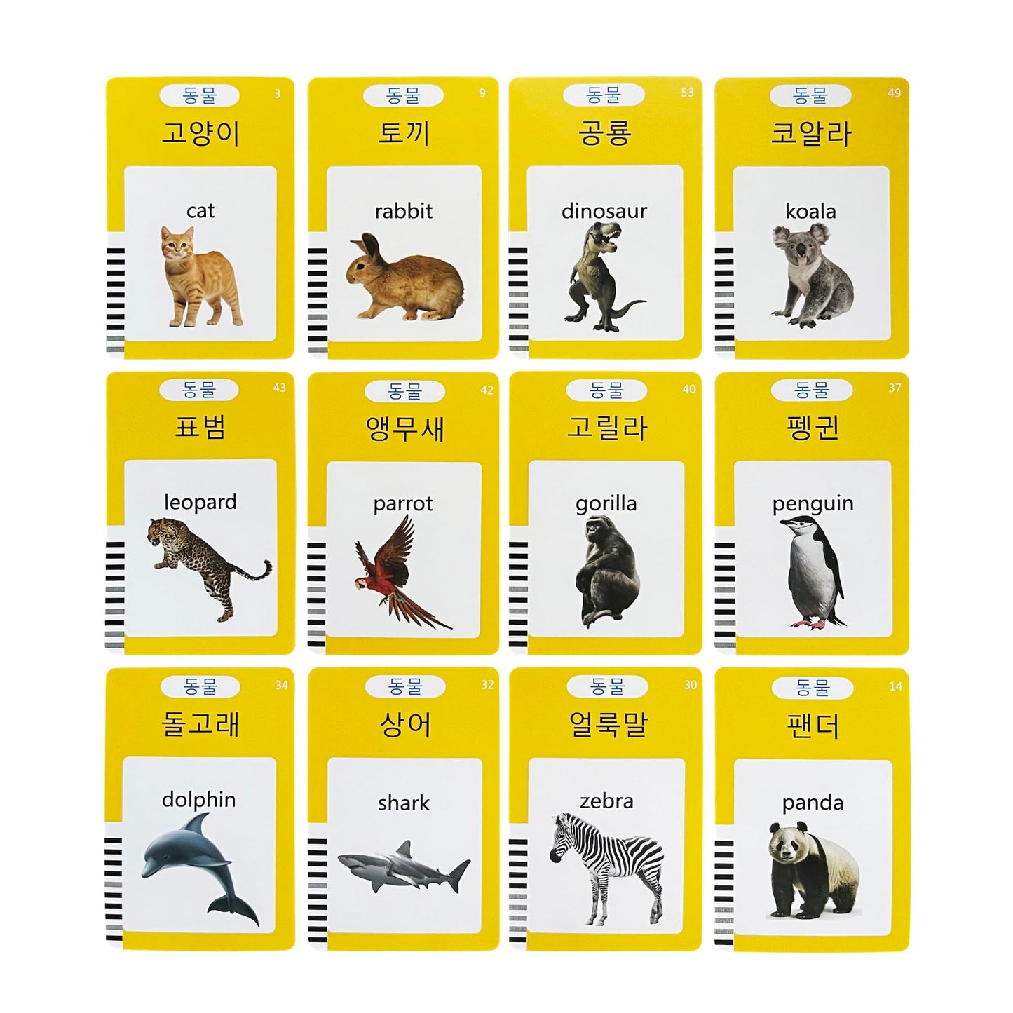 Korean-English Talking Flash Cards for Kids 112 PCS, Learn Korean Alphabet, Words and Pronunciation, Korean Language Learning Toys for Beginners