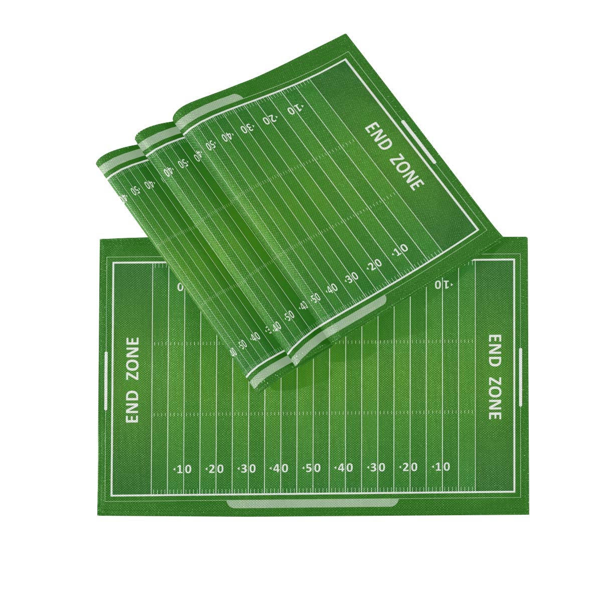 Bardic Set of 1 Washable Placemat American Football Field Pattern Table Mats 18x12 Inch Heat Resistant Non Slip Place Mats for Kitchen Dining Table