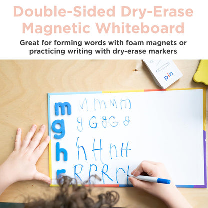 Magnetic Foam Letters for Kids - Classroom Alphabet Letters Kit 284 Pcs with CVC Cards - Classic ABC Board Magnets