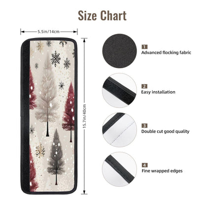 Edafol Christmas Tree Snowflakes 2 Pcs Refrigerator Door Handle Covers Set of 2 Non Slip Kitchen Appliance Fridge Handle Cover Oven Microwave Dishwasher Handle Dust Covers Protector