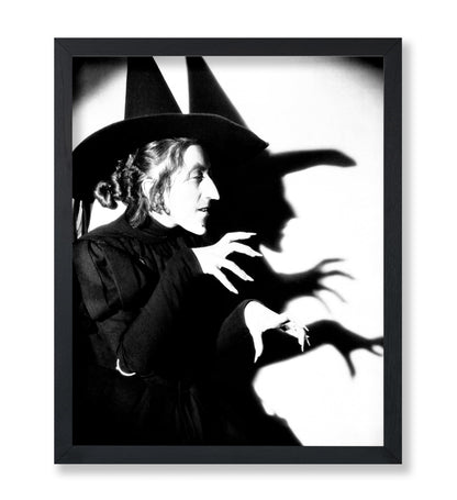 Monem Art Wicked Witch Poster - Wicked Witch of the West Print - Black and White Art - Photography Design - Halloween Print - Bedroom or Office Decor - 8x10 UNFRAMED Wall Decor