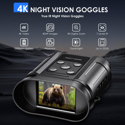Gifts for Men and Teen Boys,Night Vision Goggles,Night Vision Binoculars,32GB Card Included, Photo/Video Capture,Outdoor Tools for Education, Wildlife Watching,Birthday Gifts for Boy,Men,Gift for Dad