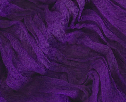 MDS® Pack of 10 PCS Cheesecloth Chair Sashes 17”x70” Gauze Rustic Aisle Decorations Designed Chair Bows for Wedding Birthday Baby Shower Reception Party Banquet Hotel Event Decoration - Purple