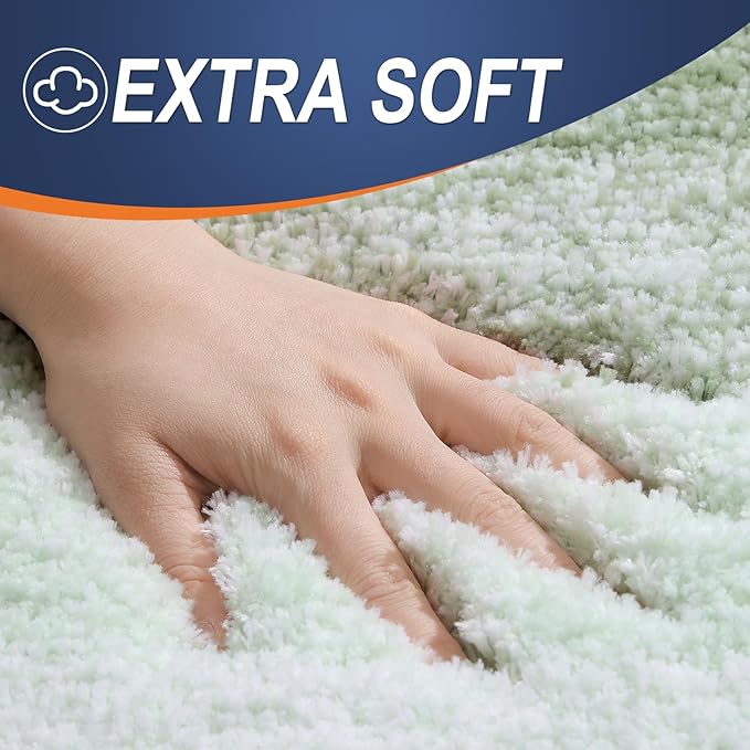 OLANLY Large Bathroom Rugs Mat 45x27, Extra Soft Absorbent Microfiber Bath Rugs, Rubber Backing, Quick Dry, Washable Bath Mats for Bathroom Floor, Tub and Shower, Home Decor Accessories, Sage Green