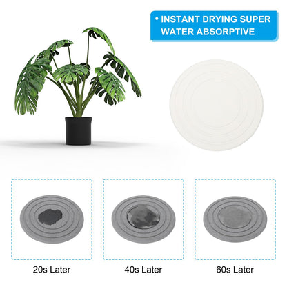 PATIKIL Diatomaceous Plant Saucers for Indoors 7inch, 2 Pack Quick Dry Plant Drip Trays for Pots Absorbent Plant Water Catcher Tray for Indoor Outdoor House Garden Plant, White