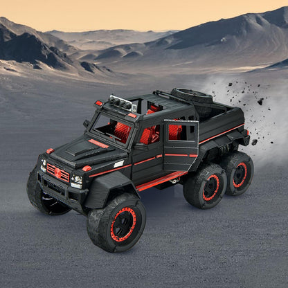 Piececool 3D Metal Puzzles for Adults, Luxury Model Truck 6X6 Off-Road Vehicle SUV Model Kit to Build for Men Hobbies Great Birthday Gifts