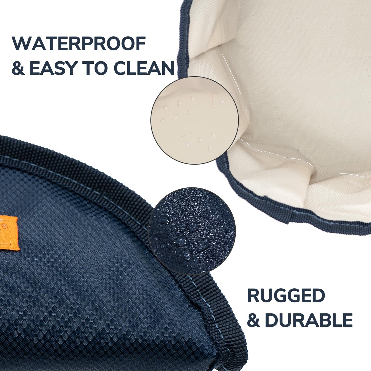 LumoLeaf Collapsible Dog Travel Bowl, 2 Packs Large 68oz/80oz Lightweight Foldable Bowl, Water and Food Bowls for Pets Dogs Cats with Zipper (8+10 Cups)