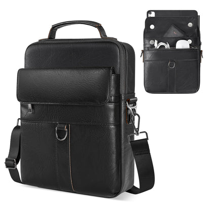 13 Inch Laptop Leather Sleeve for 2026-2022 MacBook Air 13 M5 M4 M3 M2 A3449 A3240 A3113 A2681, 13" MacBook Neo A18, Protective Carrying Bag Shoulder Travel Case with Pockets, Black