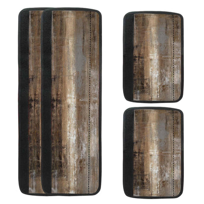 MCALK 4 Pc Brown Kitchen Handle Covers Set, Dark Brown Refrigerator & Microwave Handle Covers, Suitable for Ovens and Dishwashers, Washable, Durable, Anti-Slip, Abstract Art Decor