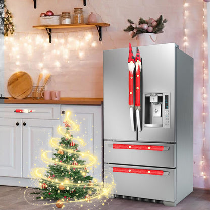 Christmas Refrigerator Handle Covers Adorable Swedish Tome Gnome Kitchen Appliance Handle Covers Microwave Oven Dishwasher Decors Fridge Door Handle Covers Xmas Home Decorations Party Favor Supplies