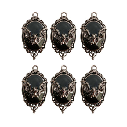 ZILucky Set of 12 Bats Shower Curtain Hooks Rings, Gothic Vampire Bat, Halloween Party Supplies Haunted House Decoration (Black-Background)