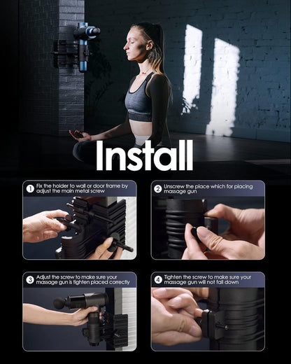 Massage Gun Holder for Back, Hands Free Percussion Muscle for Self Massage, Compatible with Most Design for Massage Hard-to-Reach Area Holder ONLY