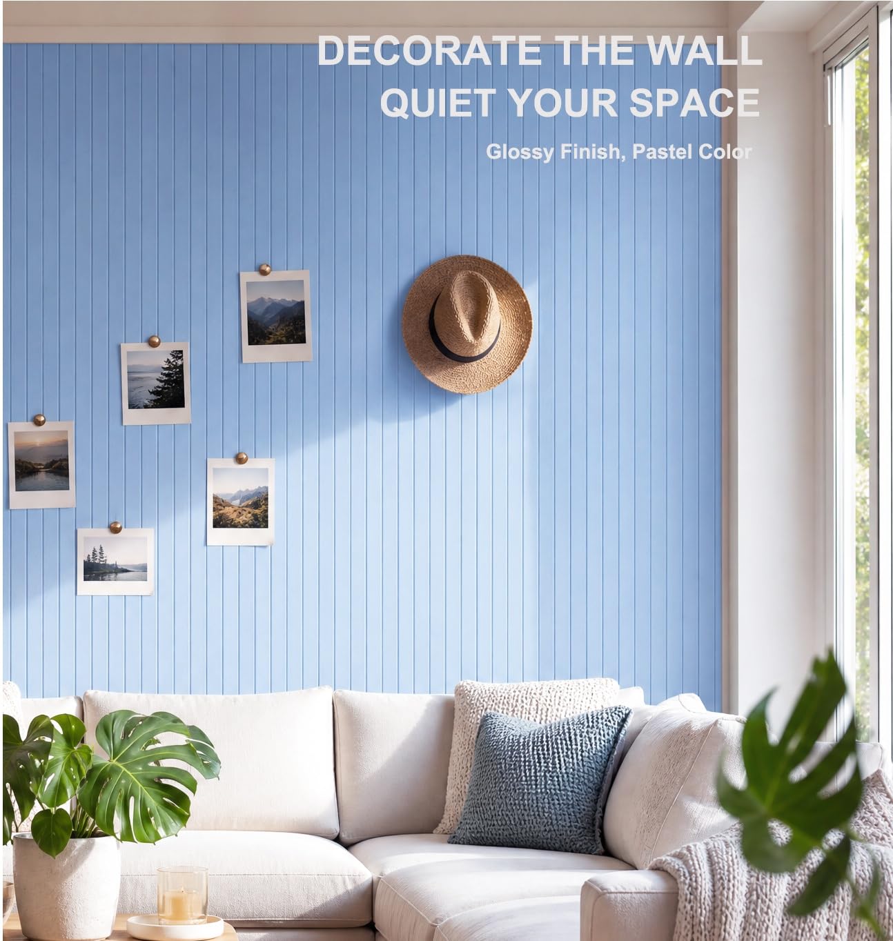 G Gamit 0.47" Thick Felt Pin Board 36"x24" Large Cork Board Alternative 6 Pack 11.81"x11.81"Felt Bulletin Board Wall Tiles Notice Board with 30 Pushpins for Home Office School(Fine-Light Blue)