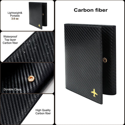 iSamzan Pilot Wallet Passport Holder - Microfiber Fabric Leather Pilot Passport Wallet Accessories