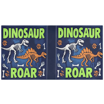 Dinosaur Roar Round Ring Binders 1.5 Inch Dragon Dino Skull 3 Ring Clipboard Binder for Office School Work Supplies File Folder Document 200 Sheet Capacity Easy Open