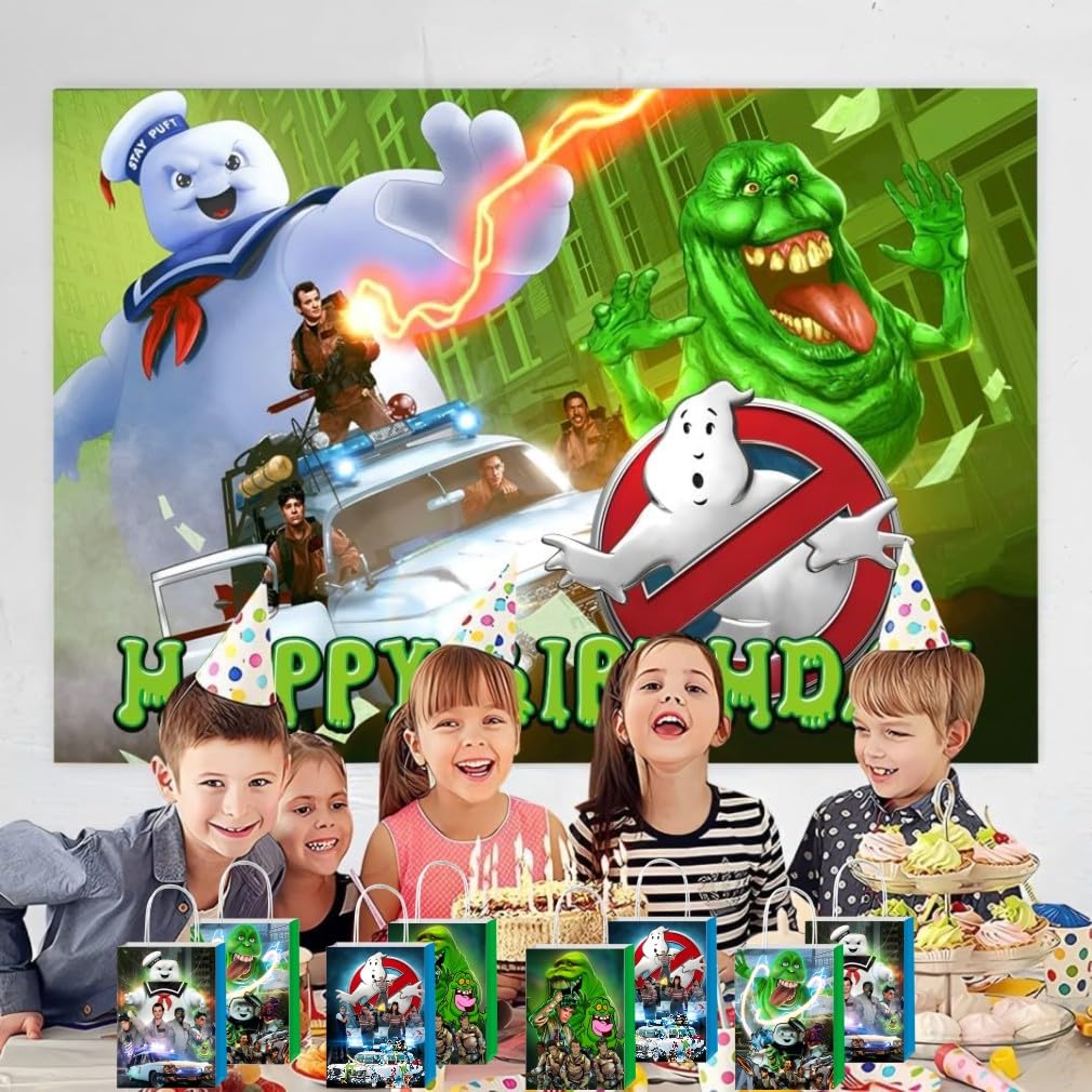 SDONY 12pcs Ghost Party Gift Bags with Handles, Ghost Birthday Party Supplies for Party Decorations