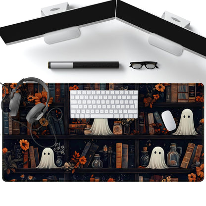 LuckyCow Cute Vintage Gothic Desk Mat Kawaii Dark Academia Desk Pad Medieval Large Flower XXL Mousepad Extended Laptop Computer Keyboard Mat with Stitched Edges Anti-Slip Funny Deskpad 31.5x15.8 in