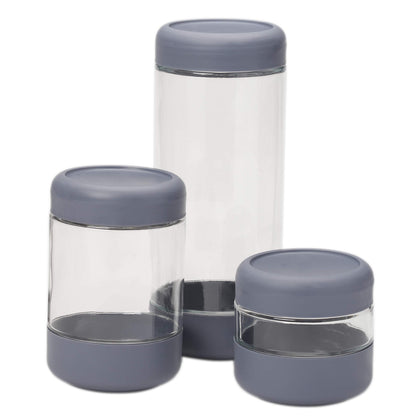 Anchor Hocking 3 Piece SecureLock Revolution Jar Set with BPA-Free Plastic Lids, Perfect for Pantry Organization