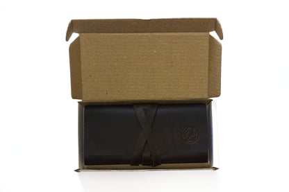 Leather Cord Organizer Wrap for Cables - Brown