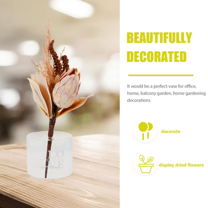 OSALADI Glass Hydroponic Vase Desktop Flower Holder Small Letter Vase for Home Décor, European Style Love Glass Planter for Fresh Flowers and Terrarium Plants