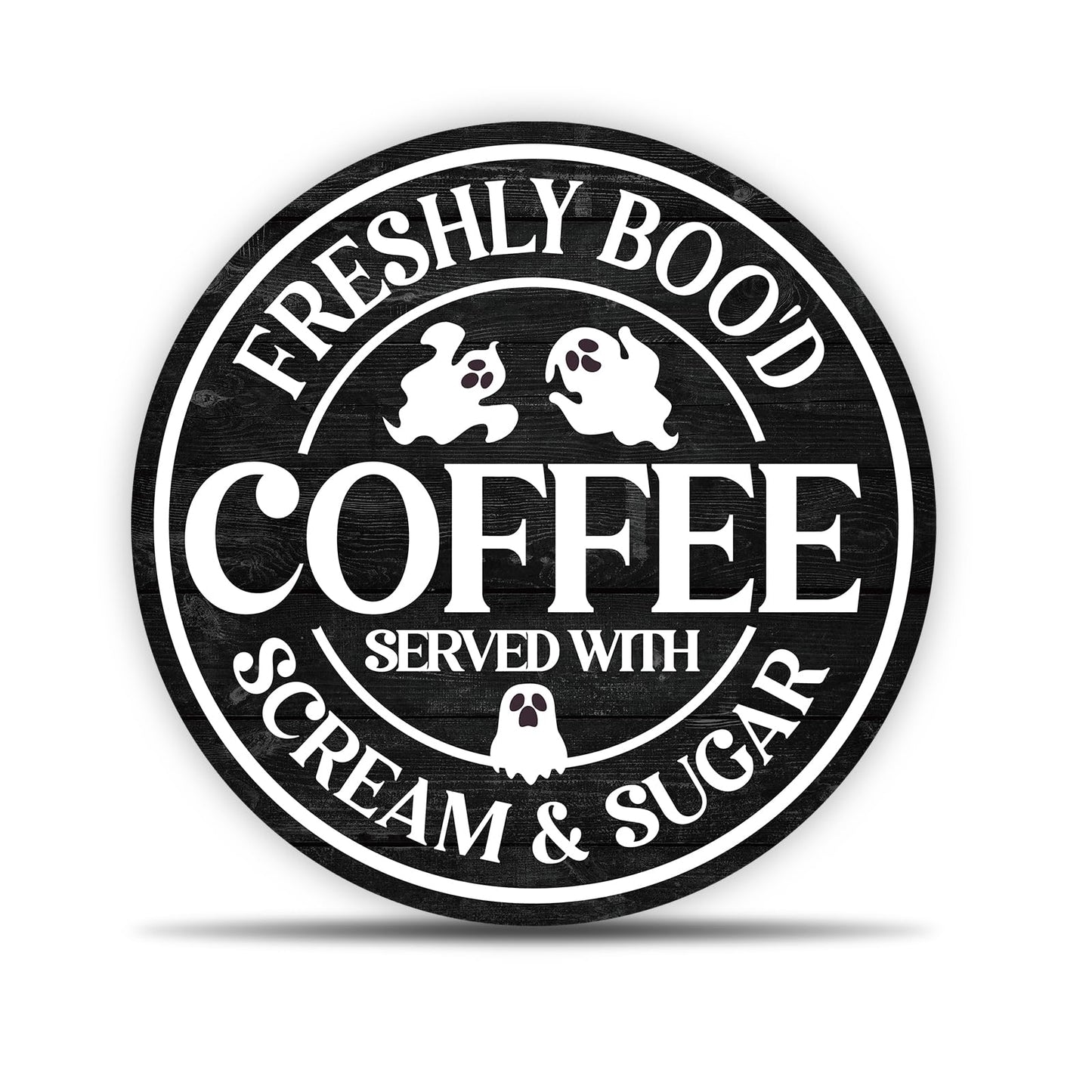 OXRUN Halloween Coffee Bar Decor, Spooky Party Gifts for Friends Family, Ghost Desk Decorations for Home Bedroom Living Room Table Shelf 8 Inches - B09