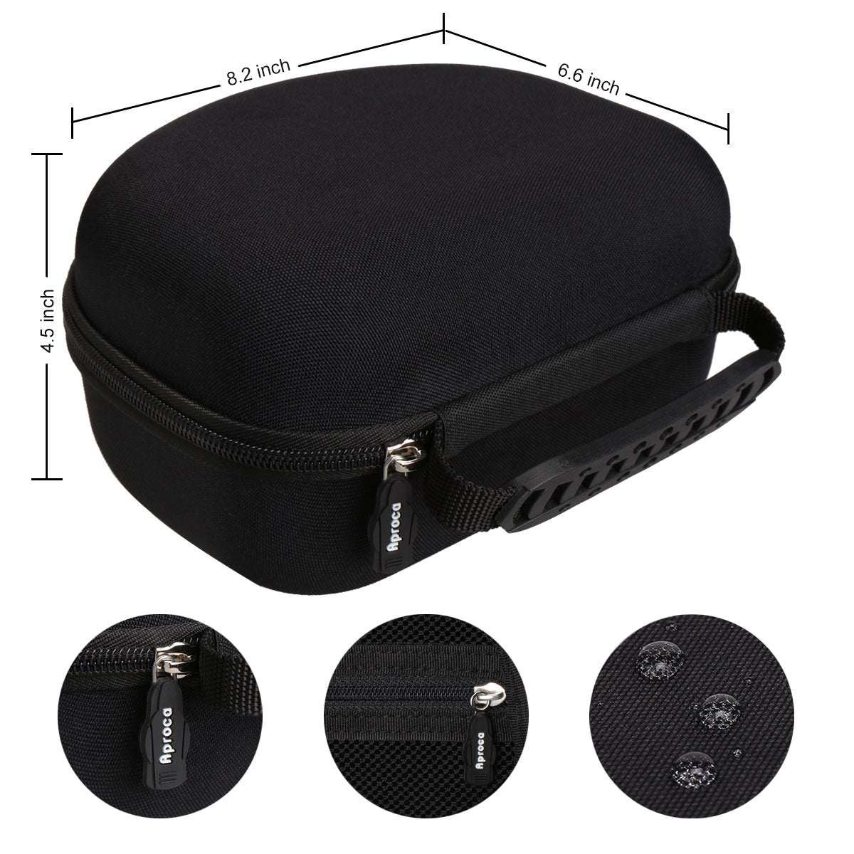 Aproca Case Compatible with Audio-Technica ATH-M50X ATH-M50XGM ATH-M40x ATH-M30x ATH-M20x / Sony MDR7506 Professional Studio Monitor Headphones, Portable Storage Bag for Accessories (Black)