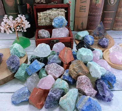 LAIDANLA 2" Dragon Blood Natural Rough Stones Crystal Large Raw Crystals Bulk Healing Cuarzo Gemstones for Reiki Healing Tumbling Fountain Rocks Wire Wrapping Decoration 4PCS 0.5lb