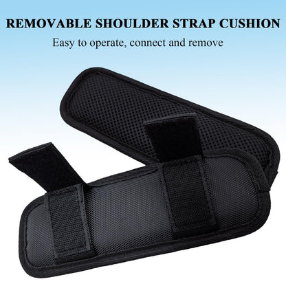 SOGOYFLA Soft Shoulder Strap Pad, Breathable & Removable Backpack Strap Pads for Bag Strap（2PCS-Black）