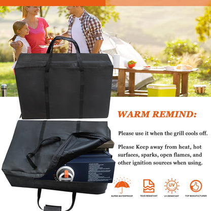27-Inch Tabletop Griddle Grill Carry Bag 27 * 8.5 * 18inch fit for 27inch Royal Gourmet CB2701 600D Waterproof Heavy Duty Carry Bag