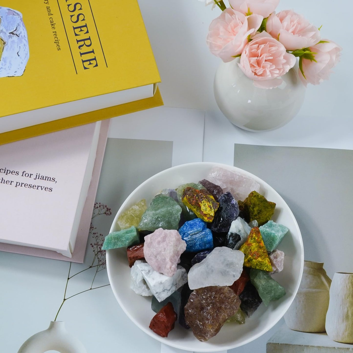 Raw Crystals, Large 1.2-2.0" Healing Crystal Natural Rough Stones for Intuition,Chakra,Meditation,Decoration,Polishing,Energy Work (Citrine, 3.5oz-1.2-2.0"raw Crystals)