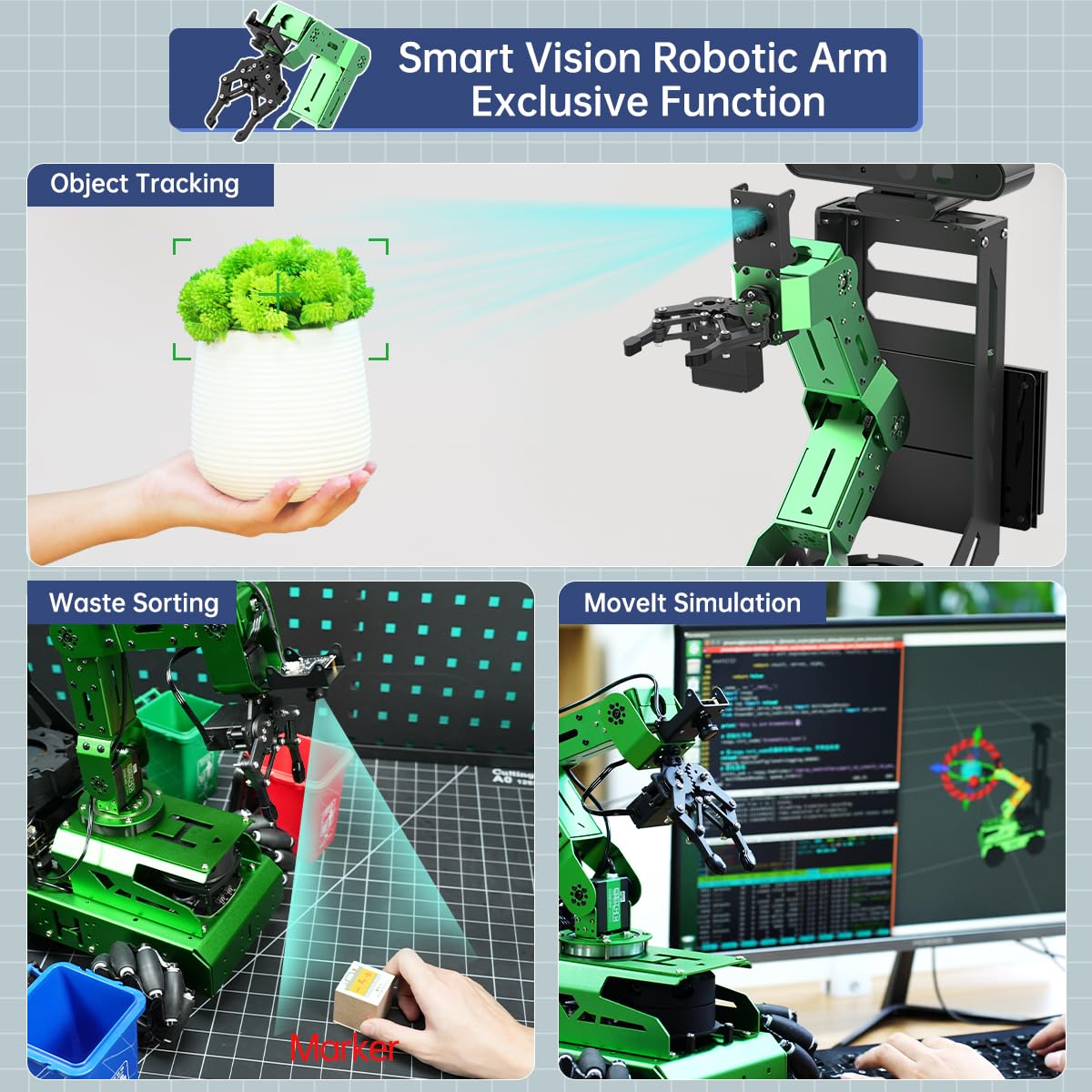 HIWONDER JetAuto Pro ROS2 Robot Car with AI Vision Robotic Arm Support SLAM Mapping/Navigation/Autonomous Driving/Python for Engineering Student and Adults（Ultimate Kit with Jetson Nano 4GB）