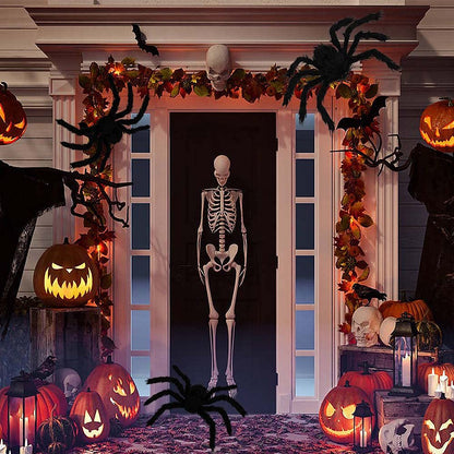 7 PCS Giant Halloween Spider,Scary Fake Large Hairy Spider for Indoor and Outdoor Halloween Decorations (Not Included Spider Web)