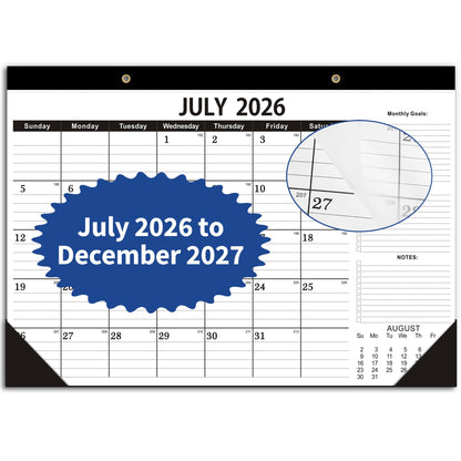 Desk Calendar 2026-2027,July 2026 to December 2027, Desk calendar 2026-2027 with to-do list,2027 Calendar 18 Months,Calendar 2026-2027-17" x 12" for Home or Office.