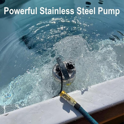 Sump Pump Submersible Water Pump 3/4HP 3500GPH Stainless Steel Portable Water Transfer Pump Electric for Pool Draining Hot Tub Basement Utility Pumps