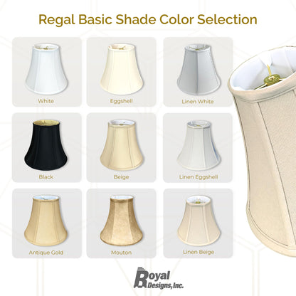 Royal Designs, Inc. BS-704-12BLK-2 True Bell Basic Lamp Shade, 6.5" x 12" x 10.5", Spider Fitter, Black (Pack of 2)